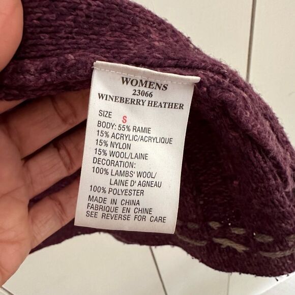 Woolrich Vintage Knit Sweater Vest Zip Sz S Burgundy Grandpa Core Fisherman - Picture 6 of 6